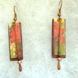 Beautiful pierced dangle earrings-an artist dream